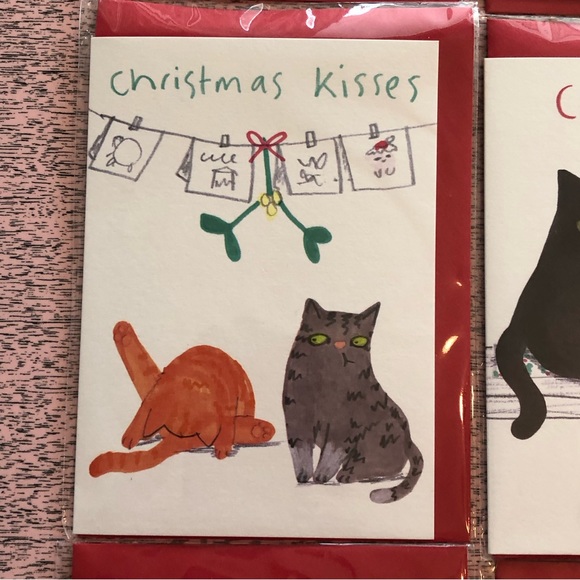 Cheeky Cat Christmas Cards - 8 - with envelopes - Jo Clark Design Christ… - Picture 11 of 12